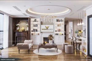 Mẫu bàn thờ nhà chung cư gỗ tự nhiên