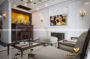 Cách thiết kế phòng khách kết hợp phòng thờ