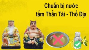 Chuẩn bị nước trong cách tắm Thần Tài Thổ Địa