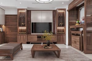 Tư Vấn Mẫu Phòng Thờ Kết Hợp Phòng Khách Chuẩn Phong Thuỷ
