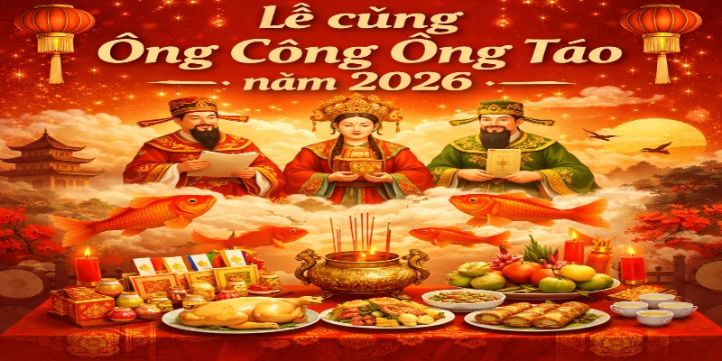 Lễ cúng Ông Công Ông Táo năm 2026 đầy đủ, chuẩn phong tục
