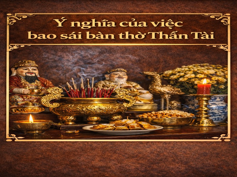 Ý nghĩa của việc bao sái ban thờ thần tài cuối năm