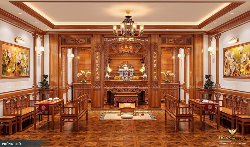 Mẫu phòng thờ đẹp theo phong cách hiện đại