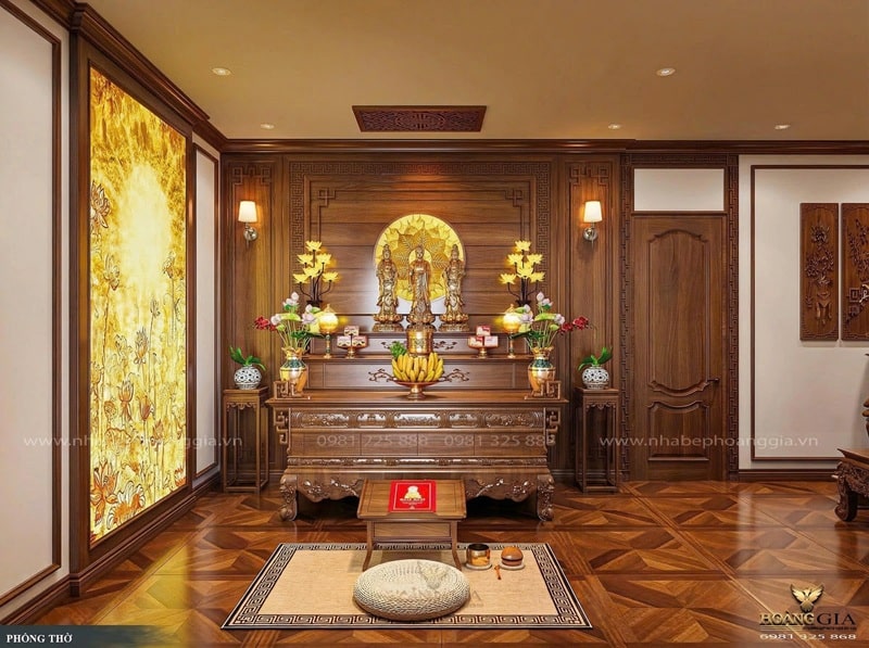 Phòng Thờ Hoàng Gia thiêt kế thi công nội thất phòng thờ tại Quảng Trị