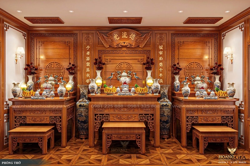 Thiết kế thi công nội thất phòng thờ tại Quảng Trị