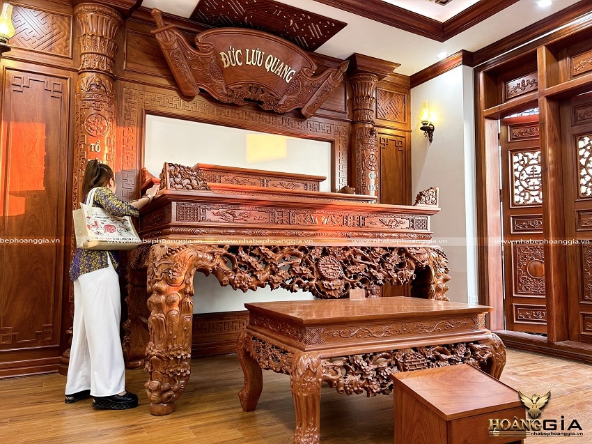 dự án thiết kế thi công phòng thờ thực tế