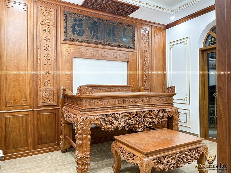 dự án thiết kế thi công phòng thờ thực tế