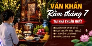 Văn khấn Rằm tháng 7 tại nhà chuẩn nhất (Kèm cách cúng, ý nghĩa & lưu ý đầy đủ)