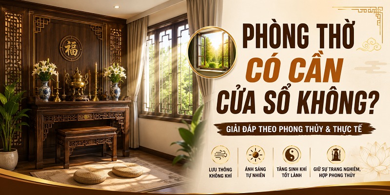 Giải đáp phòng thờ có cần cửa sổ không?